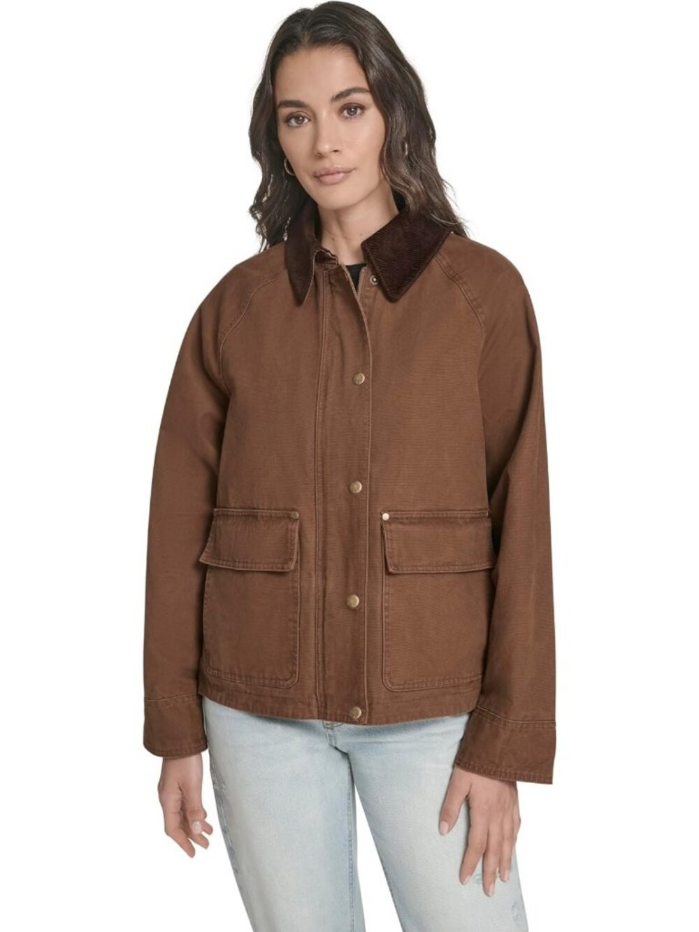 Stylish Women's Short Cotton Barn Jacket - Perfect for Layering & Casual Wear